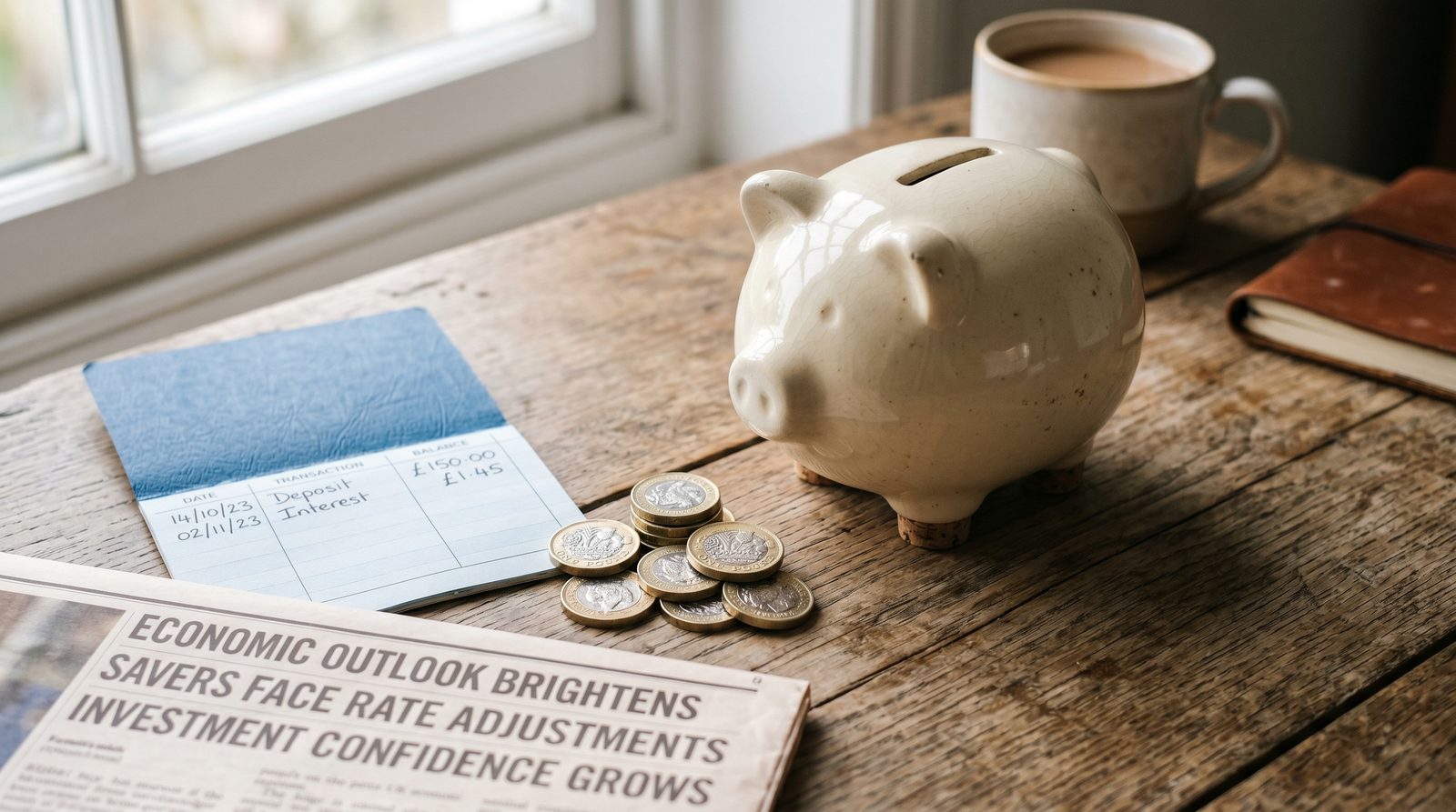 A piggy bank, a calculator and a LISA statement showing the penalty maths